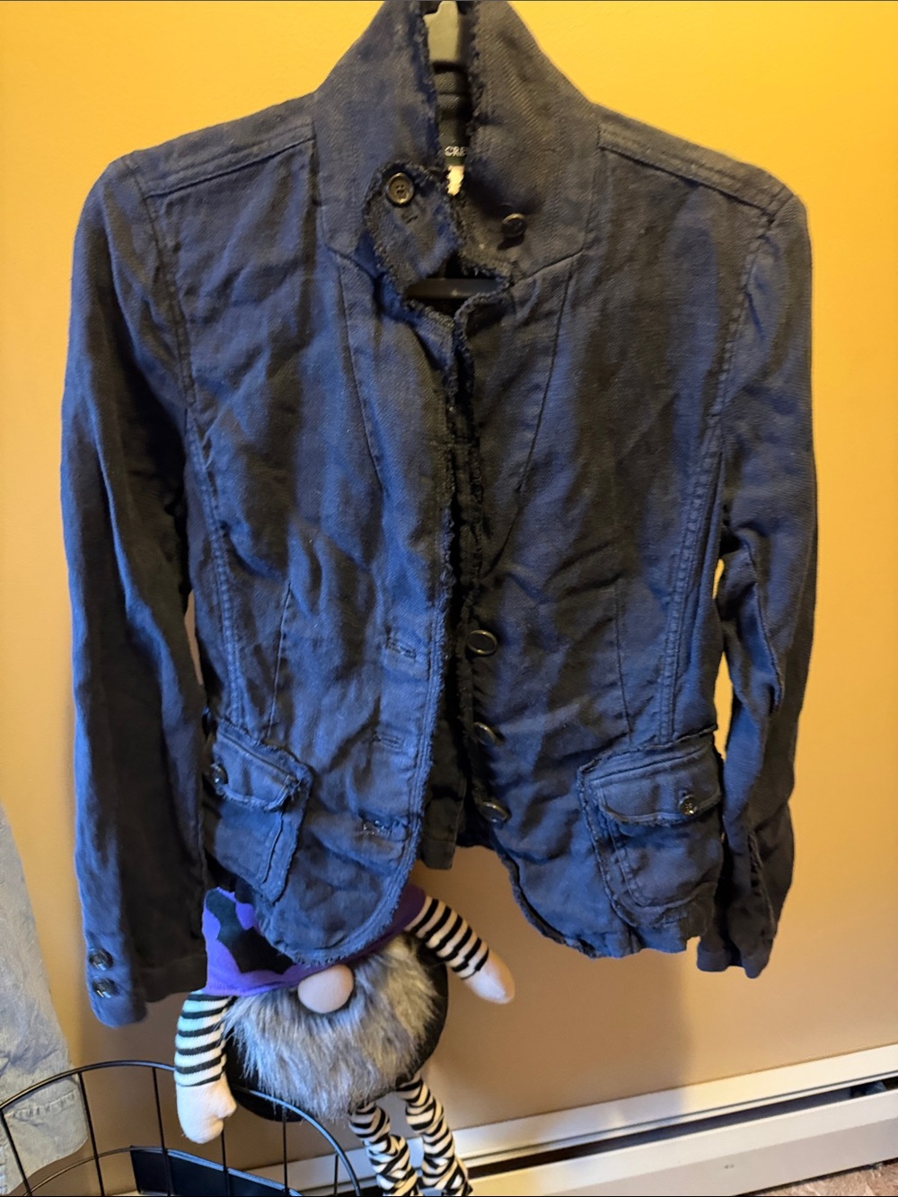J. Crew Navy Blue Button-Front Blazer Jacket